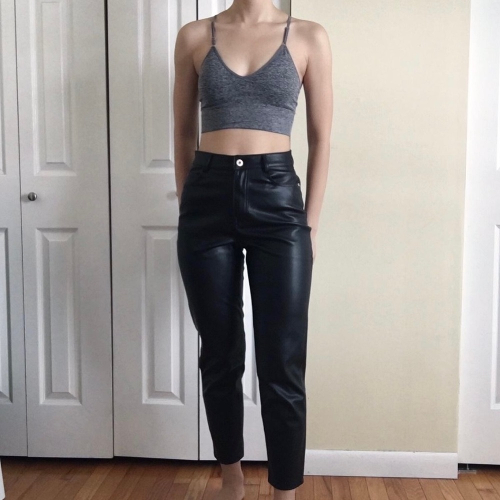 Zara Faux Leather Pants - Black Size 4